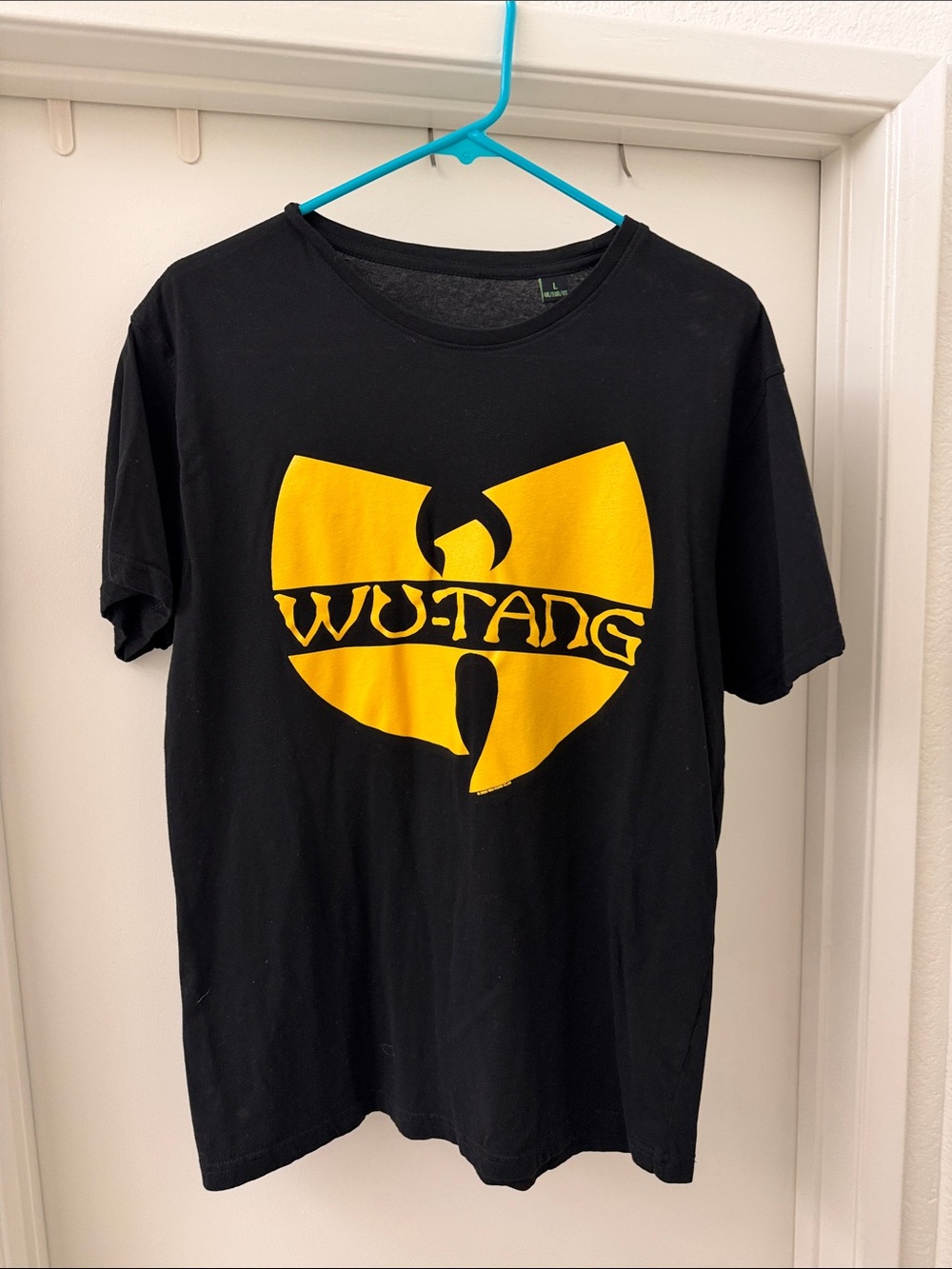 Source Unknown Black Tee with Yellow Wu-Tang Logo